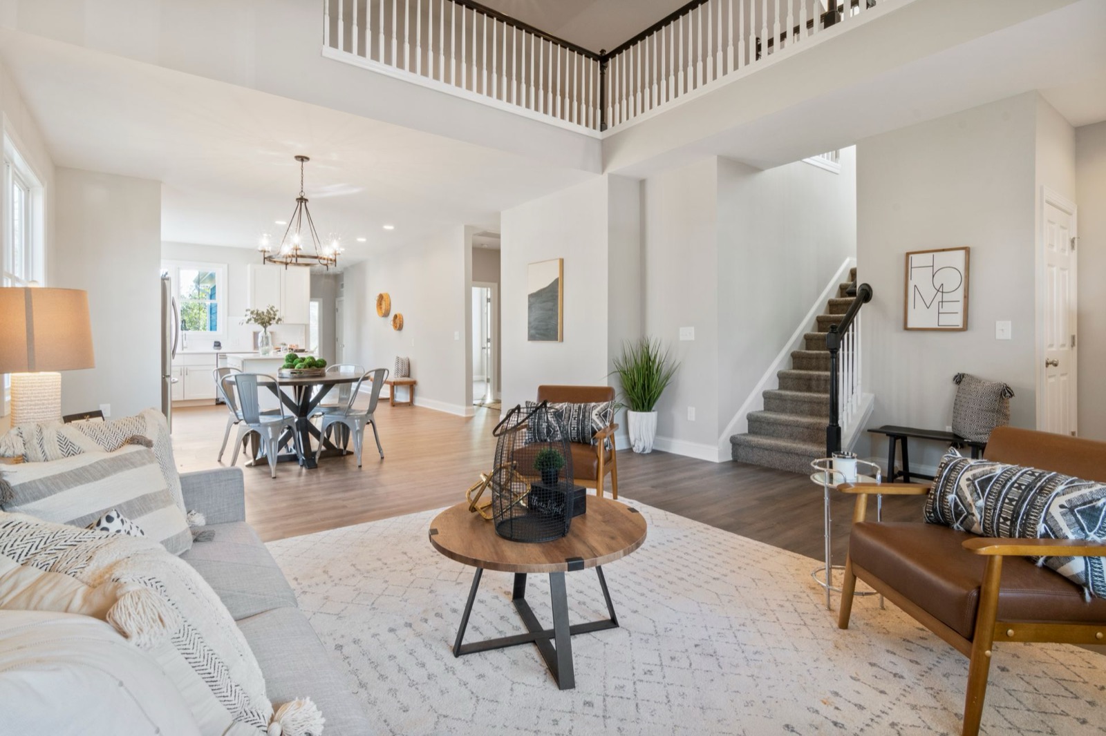 Spacious, staged living room in an upscale Prescott-area home, ready for a sale or move-in